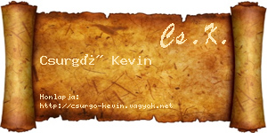 Csurgó Kevin névjegykártya